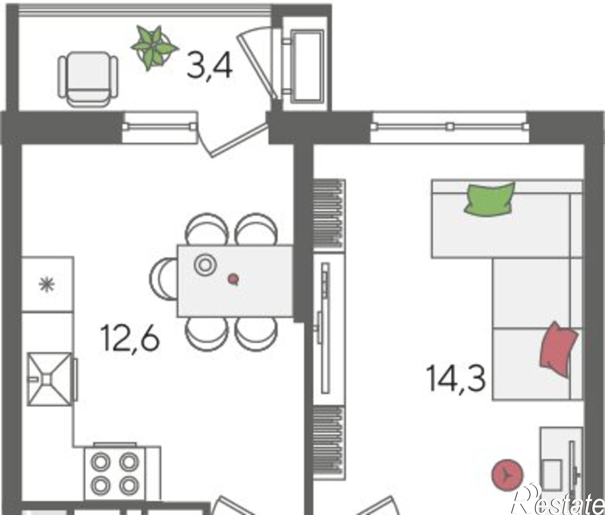 Купить квартиру за 9 012 780 рублей на Краснодар, микрорайон Черёмушки, ЖК Рекорд