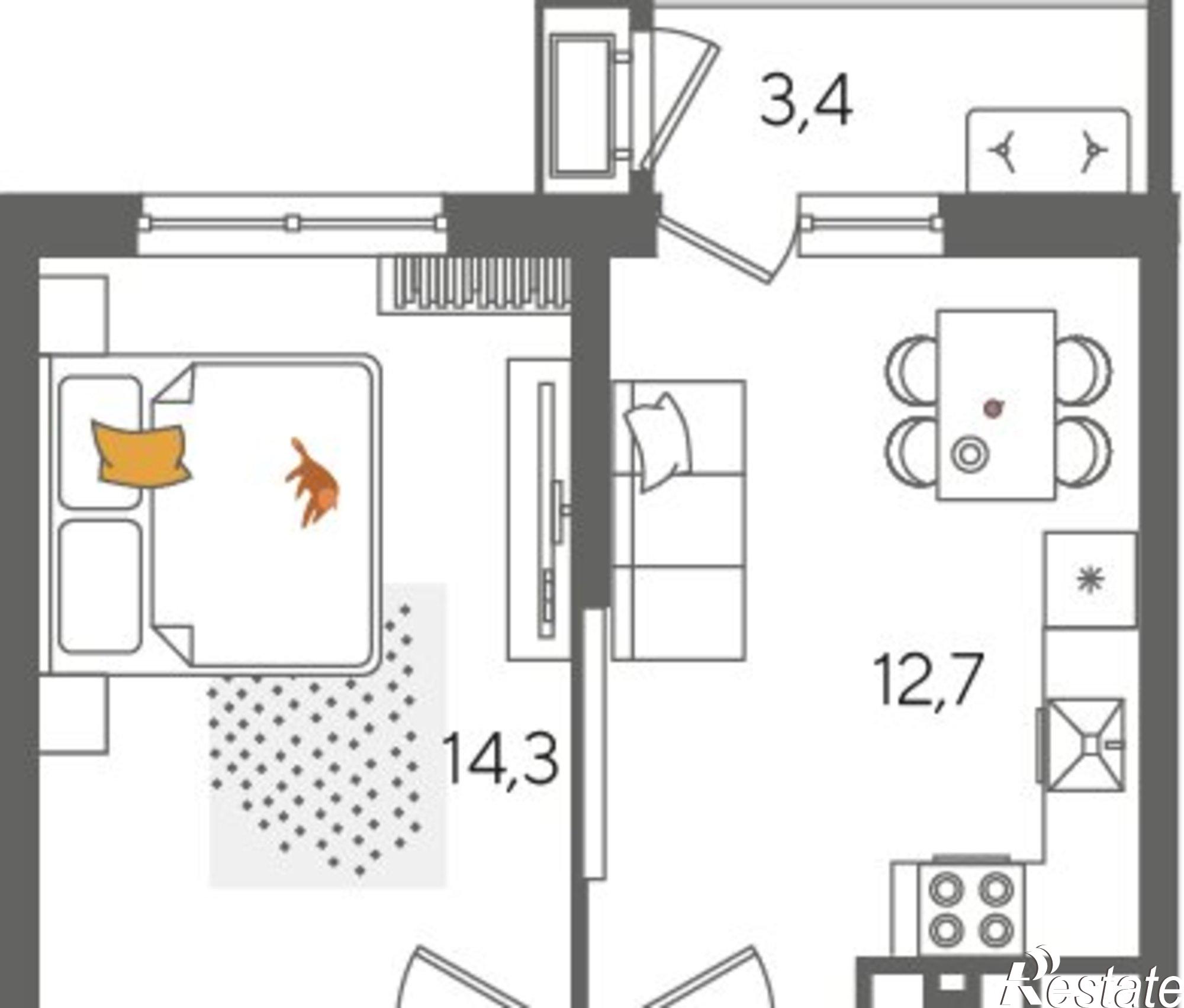 Купить квартиру за 8 885 760 рублей на Краснодар, микрорайон Черёмушки, ЖК Рекорд