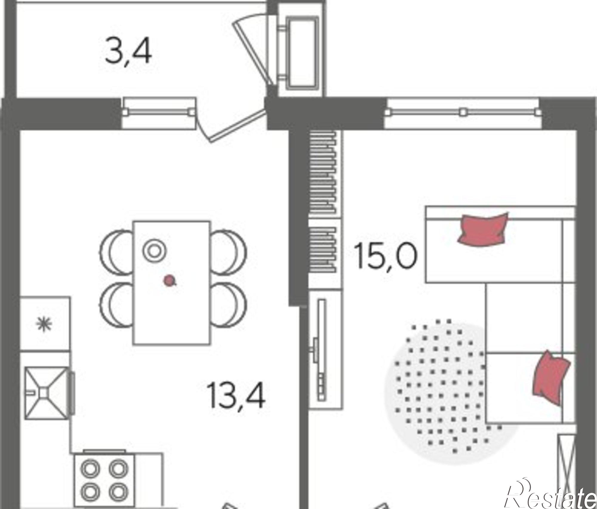 Купить квартиру за 9 014 720 рублей на Краснодар, микрорайон Черёмушки, ЖК Рекорд