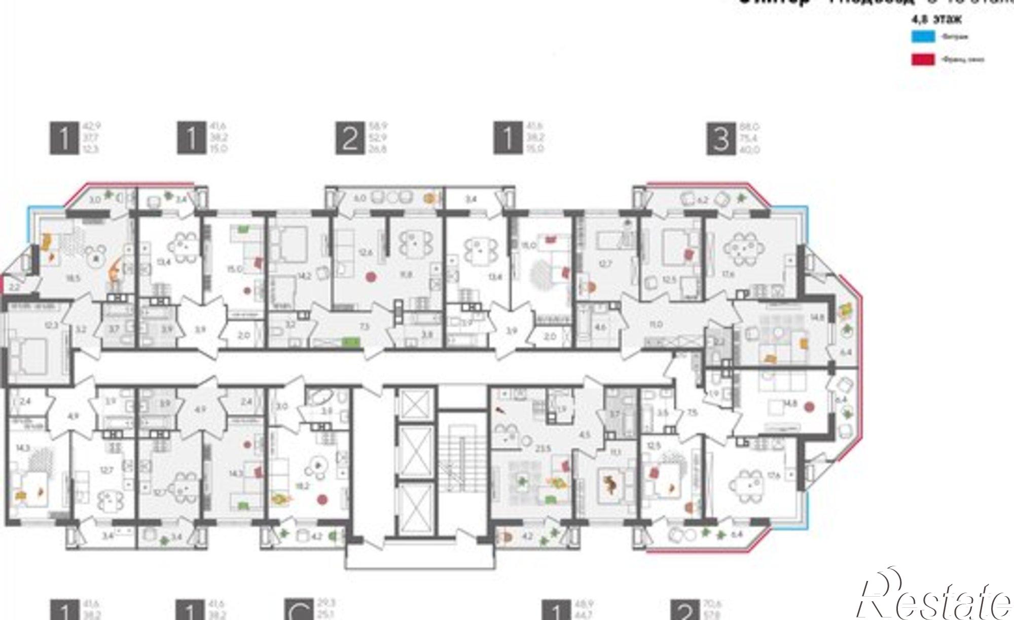 Купить квартиру за 9 031 360 рублей на Краснодар, микрорайон Черёмушки, ЖК Рекорд