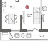 2-комн, 62 кв м, этаж 24/24 ул Новороссийская, 102