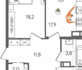 3-комн, 98 кв м, этаж 24/24 ул Новороссийская, 90/2 1