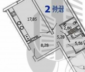 2-комн, 85кв м, этаж 4/24 Кожевенная улица, 28
