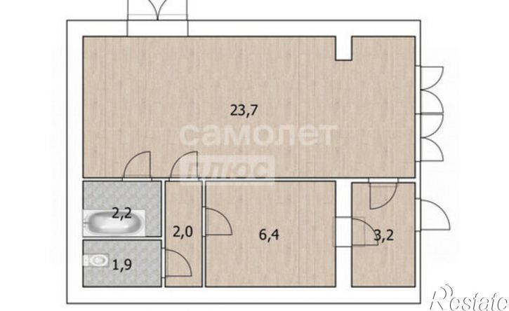 1-комн квартира Школьная улица, 1,  д. 1