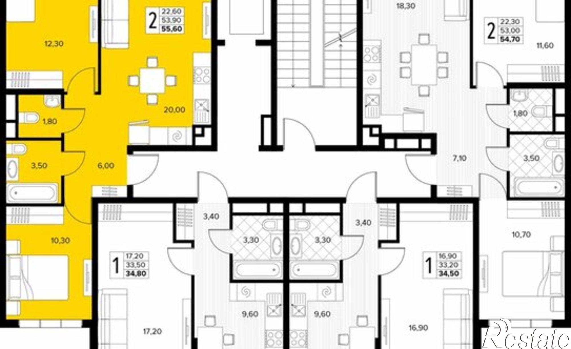 Купить квартиру за 12 982 600 рублей на Мирная улица, 11 к5