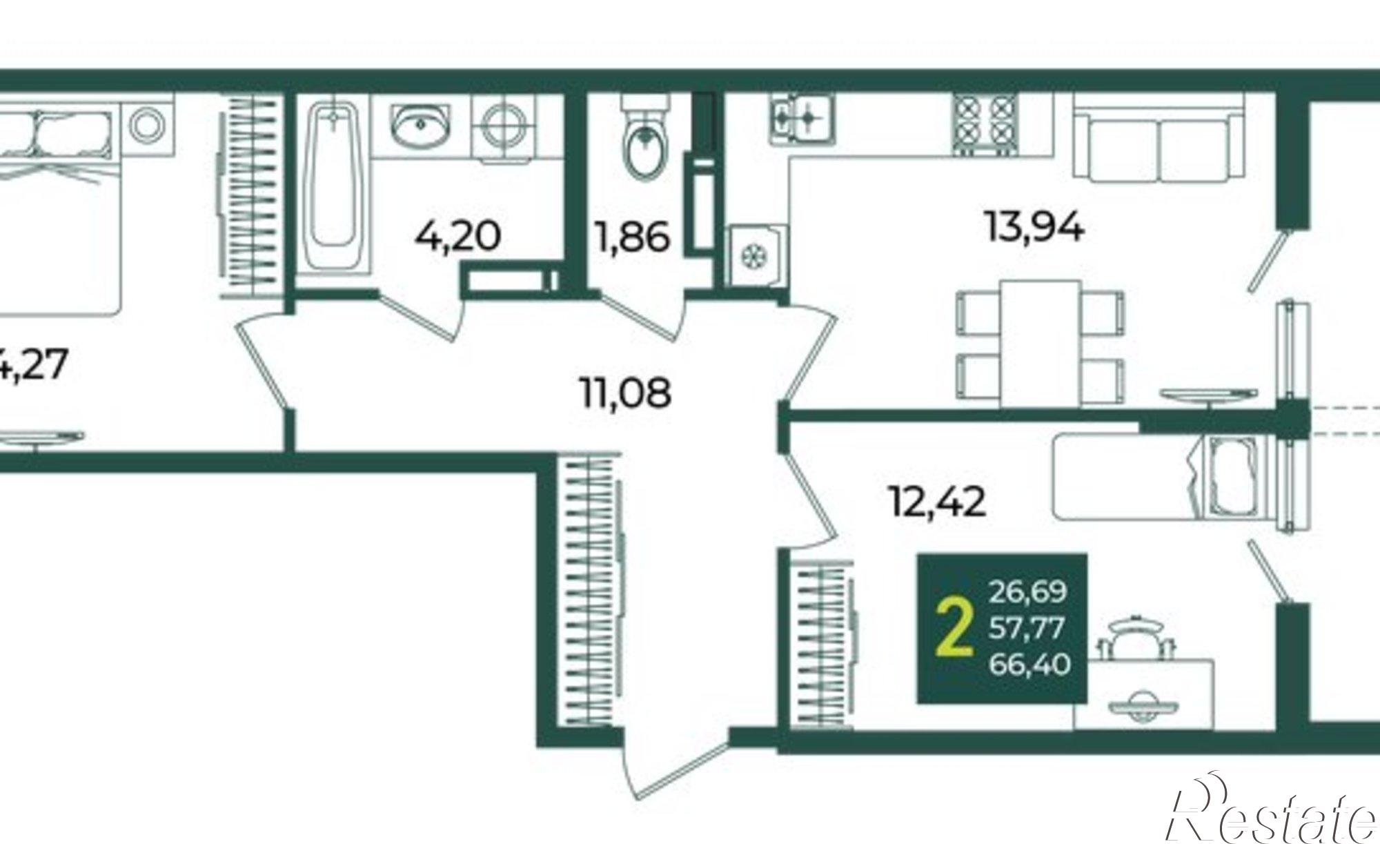 Купить квартиру за 8 339 840 рублей на Краснодар, улица Адмирала Макарова, 5/1
