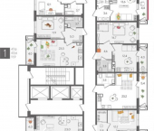 1-комн, 42 кв м, этаж 4/24 ул Новороссийская, 102