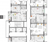 1-комн, 47 кв м, этаж 20/24 ул Новороссийская, 102