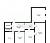 4-комн, 88кв м, этаж 6/9 Восточно-Кругликовская улица, 42