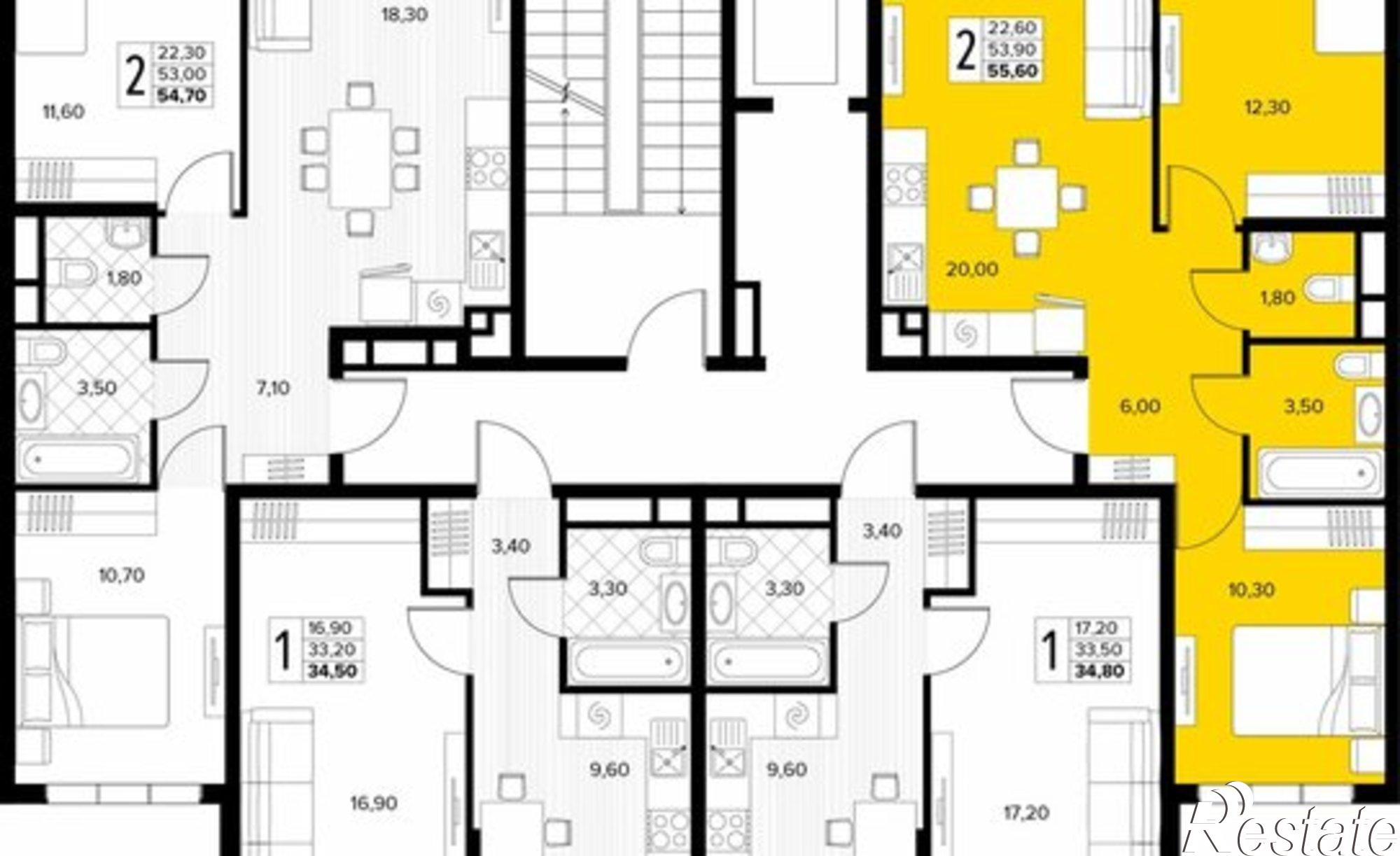 Купить квартиру за 12 982 600 рублей на Мирная улица, 11 к5