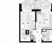 1-комн, 40кв м, этаж 16/16 ул им. Ивана Беличенко, 97