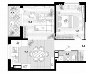 3-комн, 73кв м, этаж 14/16 ул им. Ивана Беличенко, 83