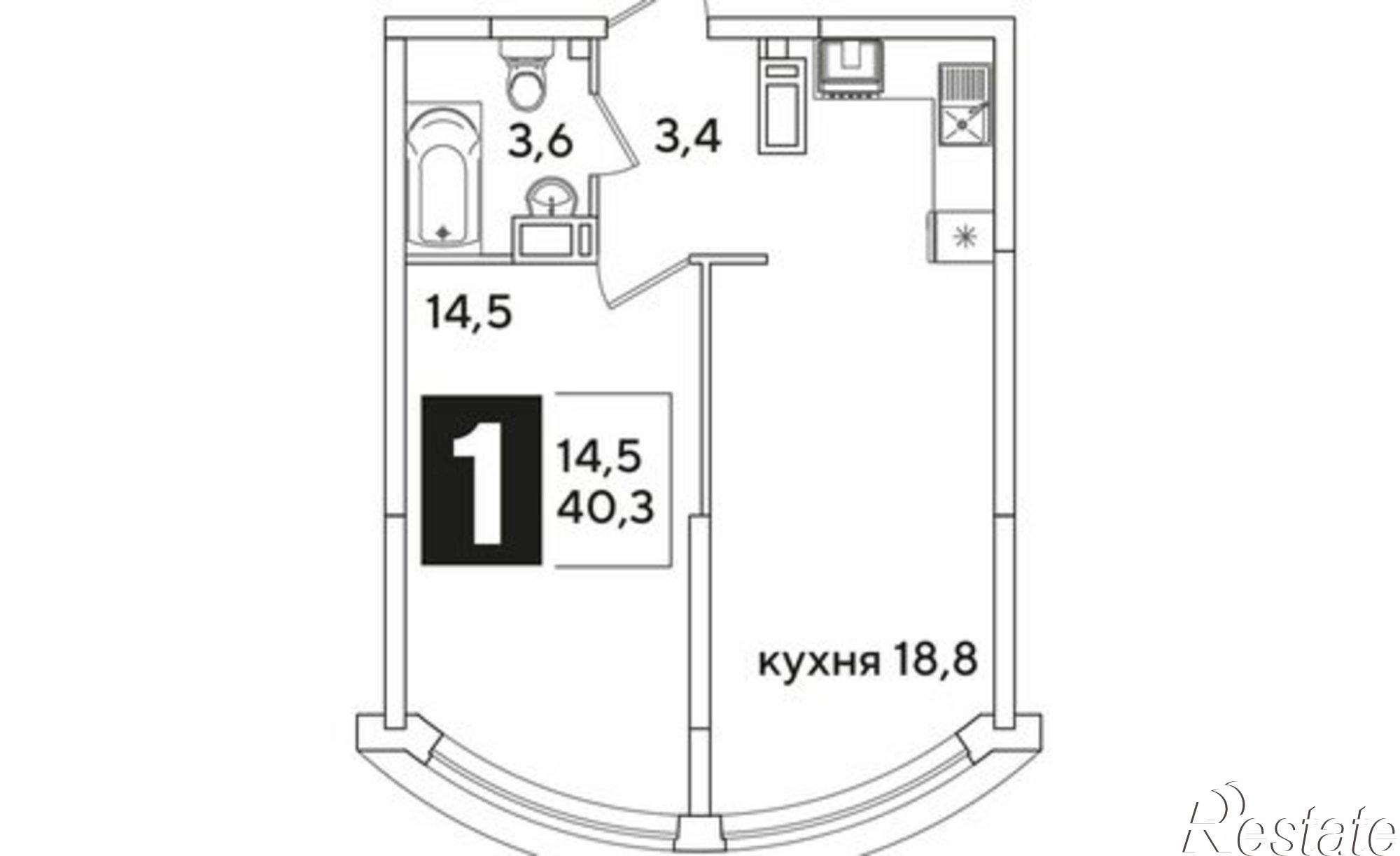 Купить квартиру за 7 471 620 рублей на Краснодар, жилой комплекс Самолёт-6