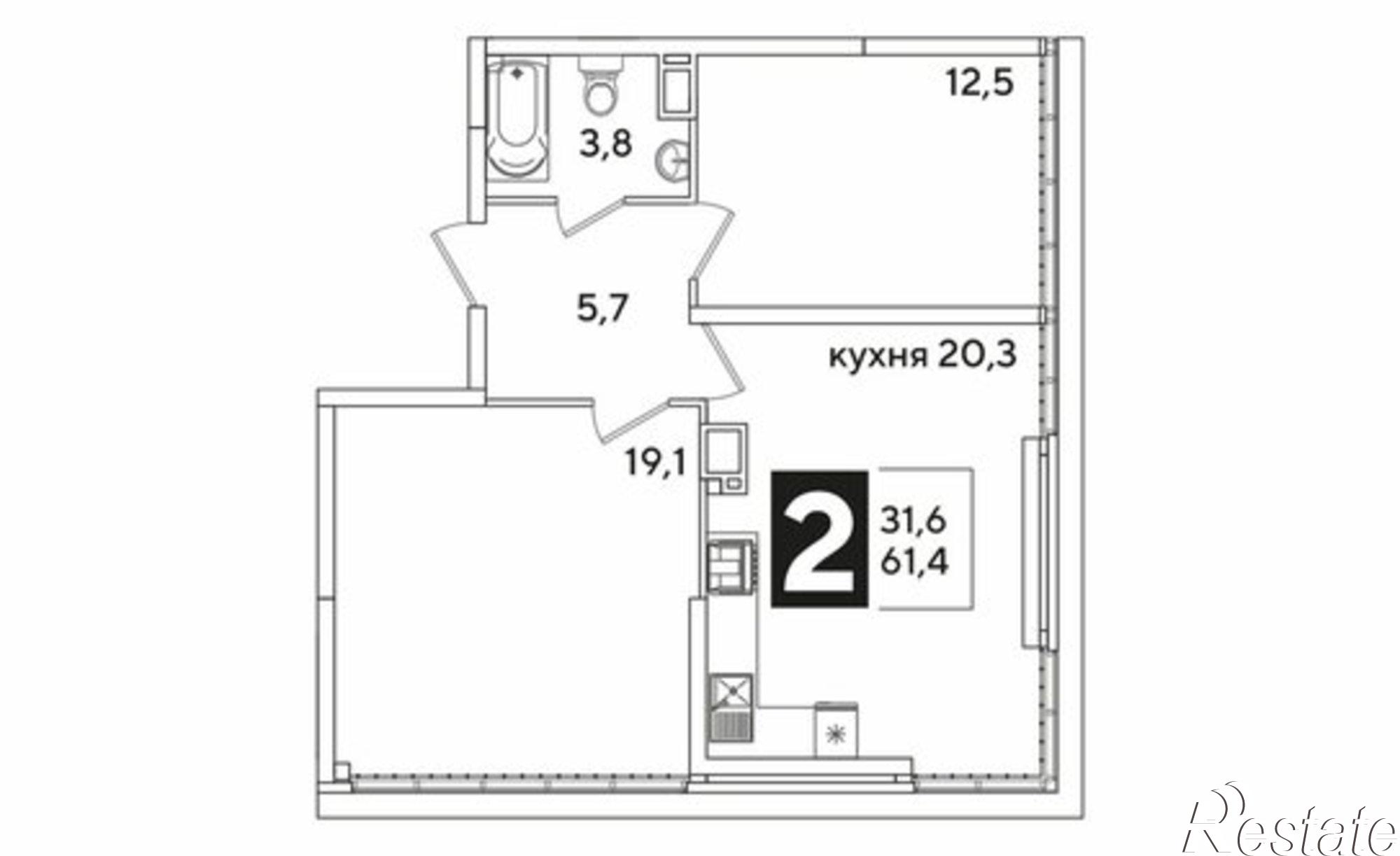 Купить квартиру за 10 014 300 рублей на Краснодар, жилой комплекс Самолёт-6