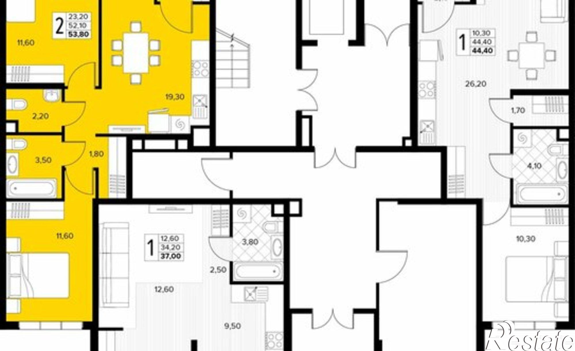 Купить квартиру за 12 562 300 рублей на Мирная улица, 11 к5