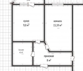 2-комн, 61кв м, этаж 2/17 ул Командорская, 3 2