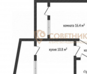 1-комн, 36кв м, этаж 15/16 ул им. Карякина, 5 2