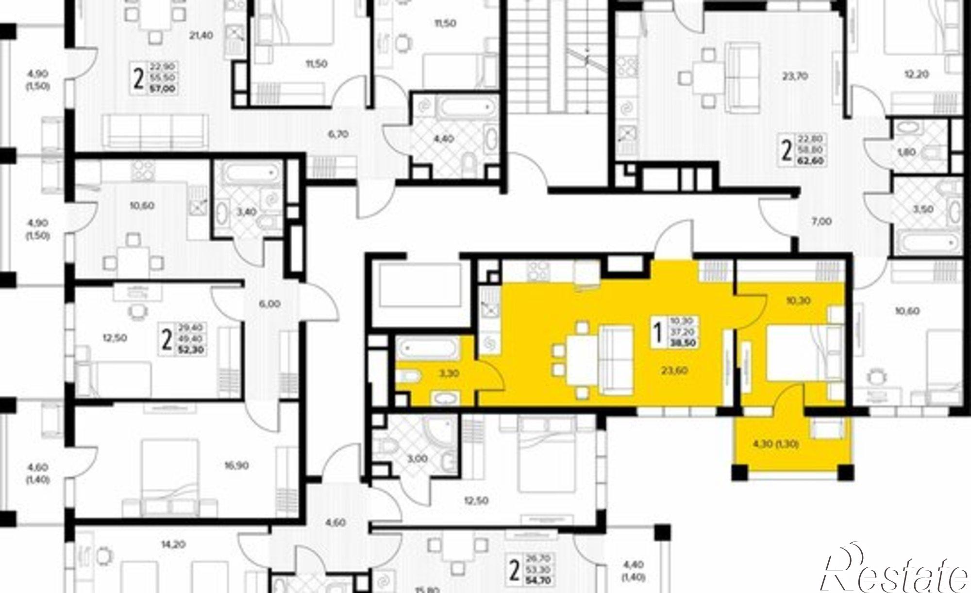 Купить квартиру за 10 795 400 рублей на Мирная улица, 11 к8