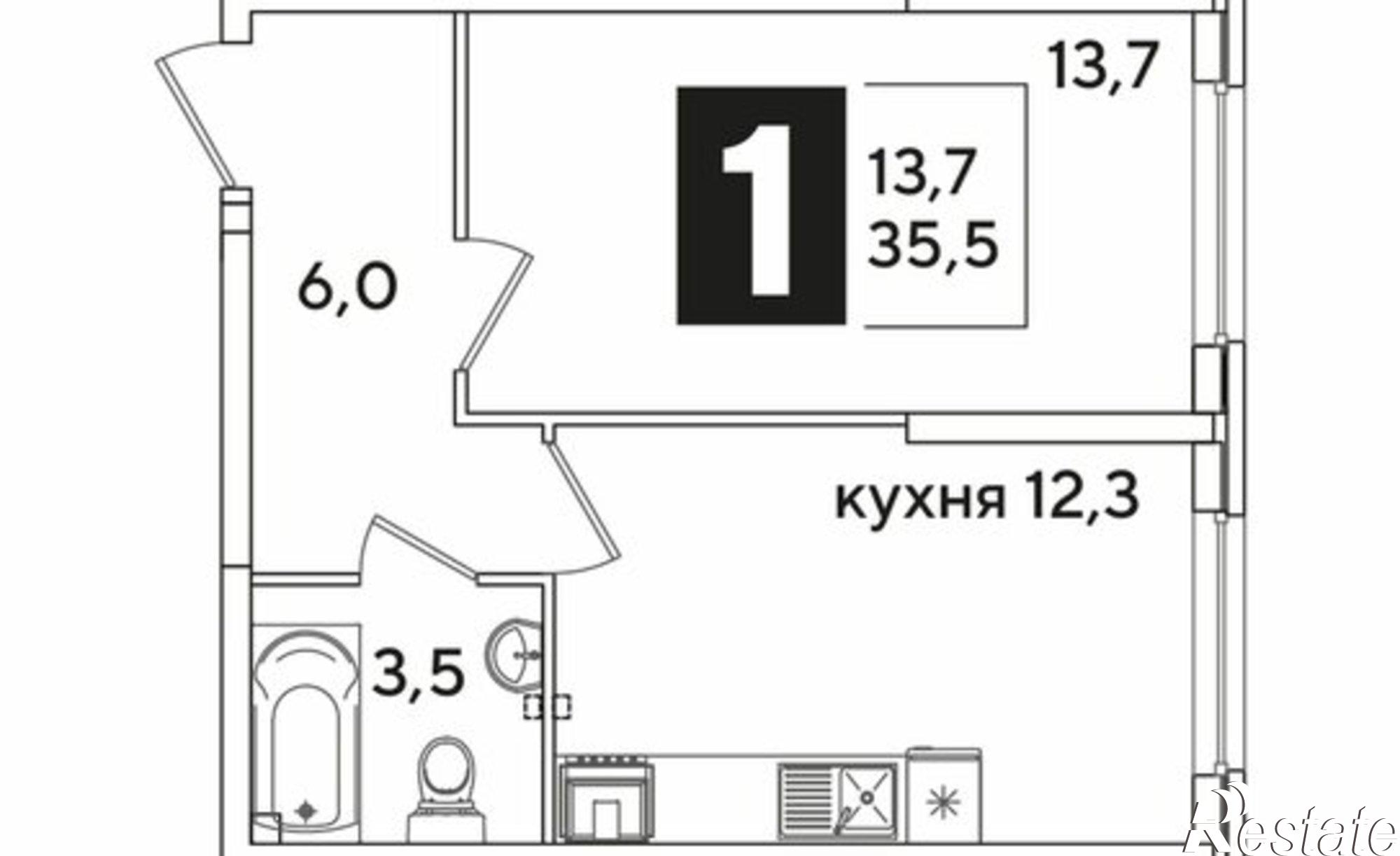 Купить квартиру за 7 131 950 рублей на Краснодар, улица Западный Обход, 43