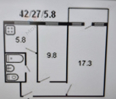 2-комн, 42.9кв м, этаж 4/5 Ставропольская ул, 189