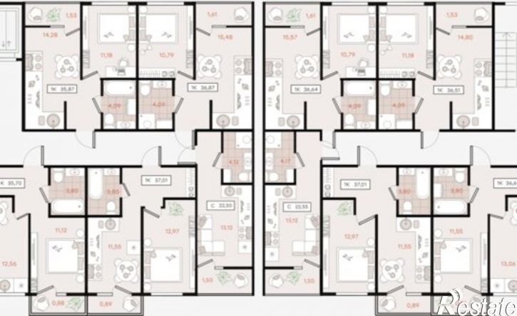 2-комн квартира в новом доме Динской район, Южно-Кубанское сельское поселение, посёлок Южный, коттедж