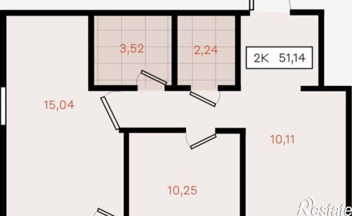 2-комн квартира в новом доме Динской район, Южно-Кубанское сельское поселение, посёлок Южный, коттедж