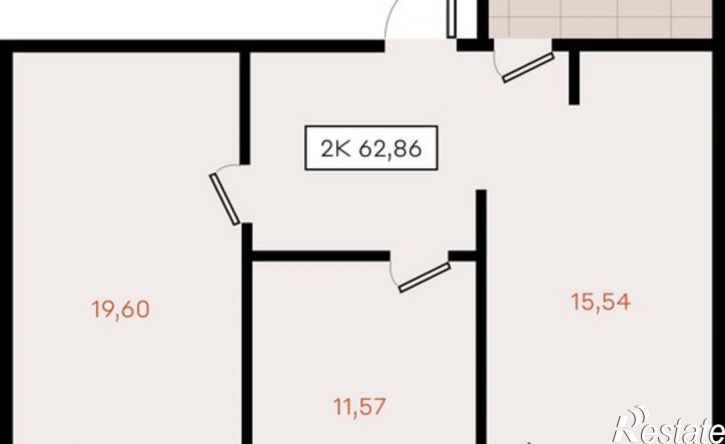 2-комн квартира в новом доме Динской район, Южно-Кубанское сельское поселение, посёлок Южный, коттедж