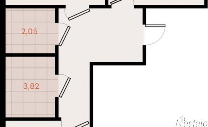 2-комн квартира в новом доме Динской район, Южно-Кубанское сельское поселение, посёлок Южный, коттедж