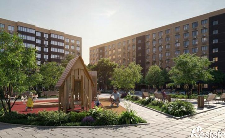 2-комн квартира в новом доме Динской район, Южно-Кубанское сельское поселение, посёлок Южный, коттедж