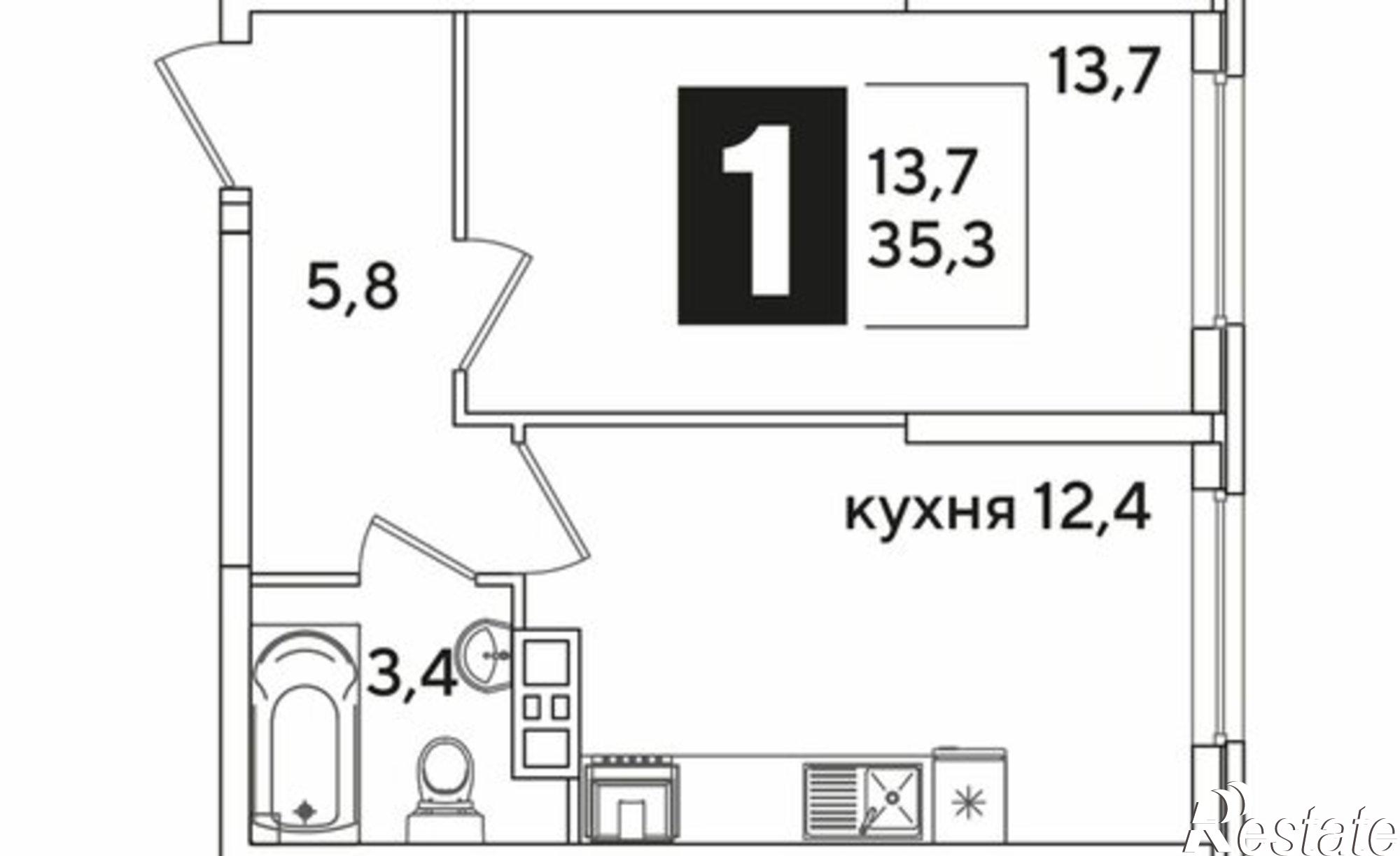 Купить квартиру за 7 155 310 рублей на Краснодар, улица Западный Обход, 43