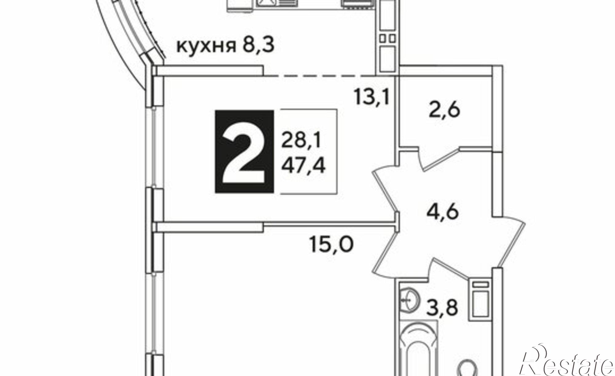 Купить квартиру за 8 854 800 рублей на Краснодар, улица Западный Обход, 42