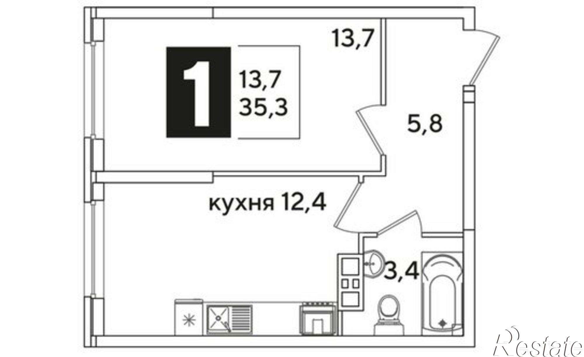 Купить квартиру за 6 724 650 рублей на Краснодар, улица Ивана Беличенко, 91
