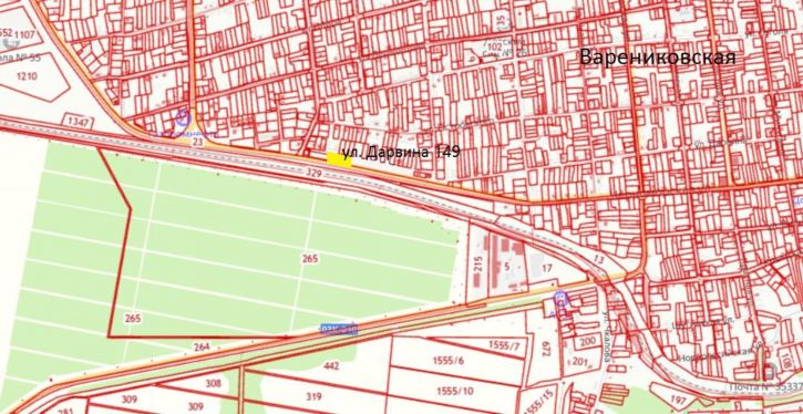 Земельный участок Дарвина улица