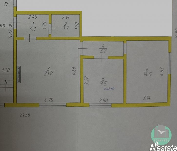 2-комн квартира Пролетарская улица,55а