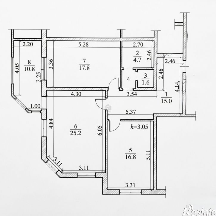 2-комн квартира Центральный внутригородской округ,набережная Кубанская,37/11