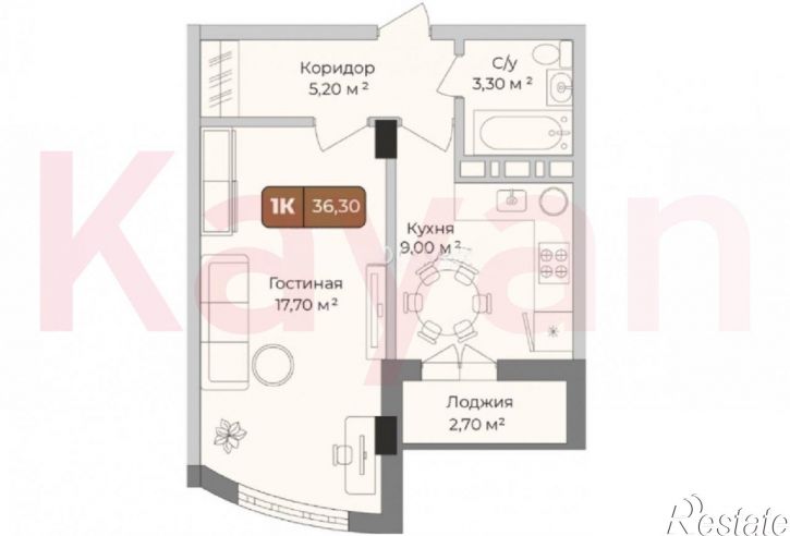 1-комн квартира Есенина ул.