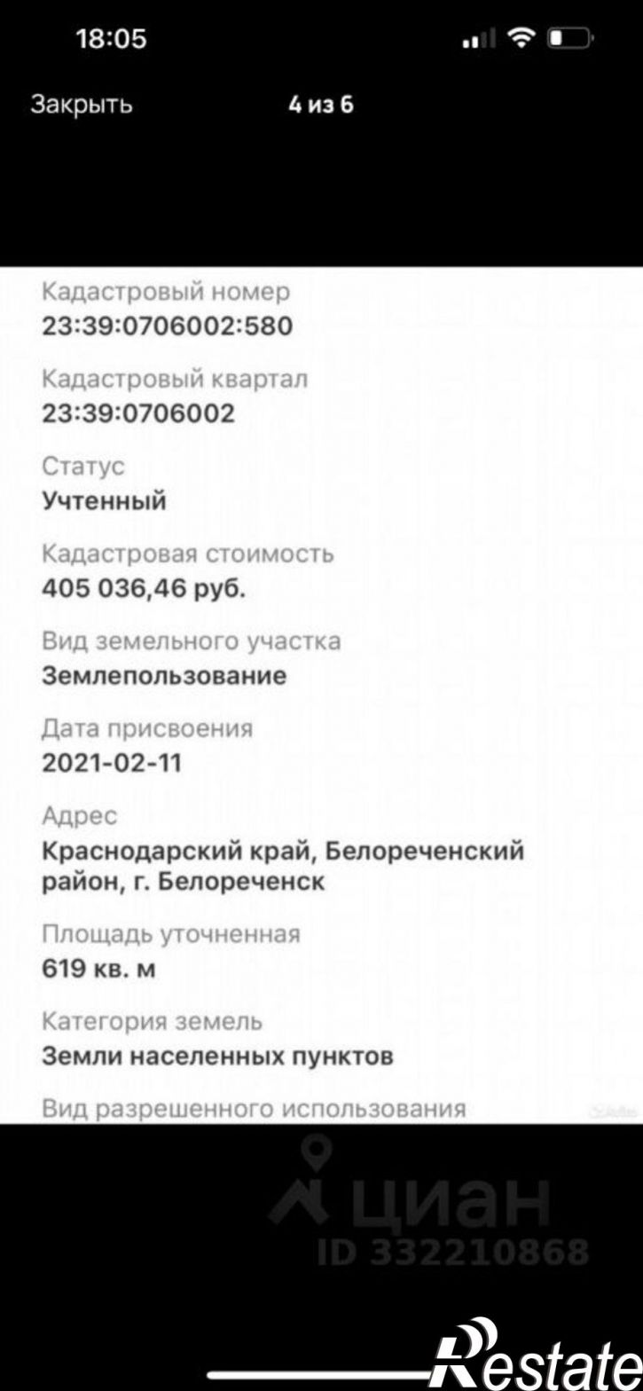 Земельный участок Белореченск