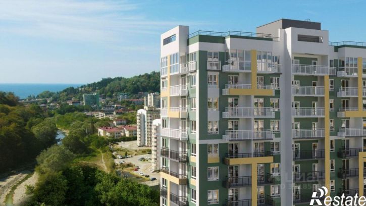 1-комн квартира в новом доме Сочи, улица Искры