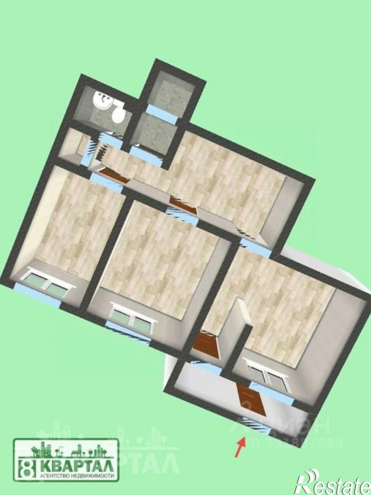 3-комн квартира улица Маяковского,дом 2
