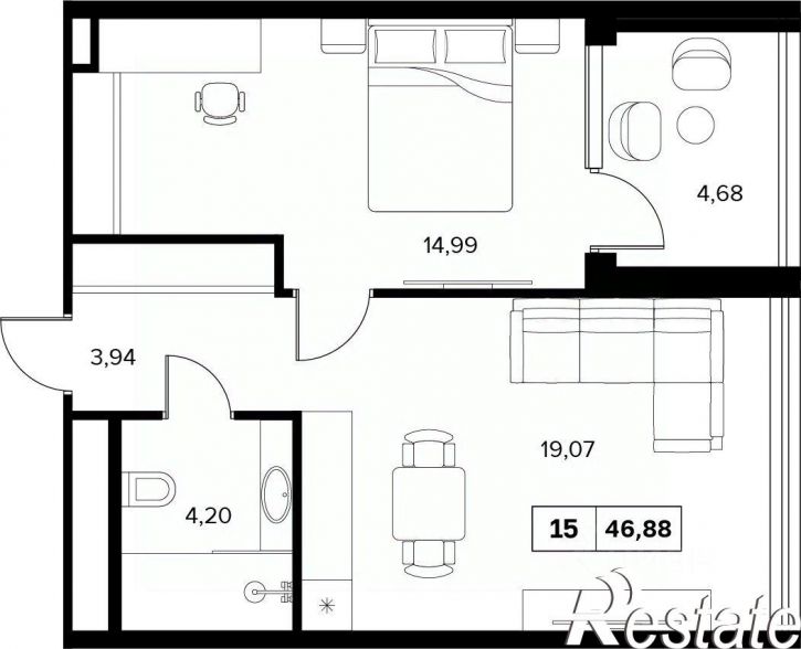 2-комн квартира в новом доме улица Семашко, 37А,  д. 37А